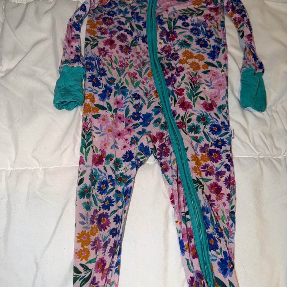Floral Little Sleepies zippy 6-12 months